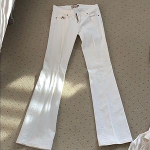 Paige white straight jeans.